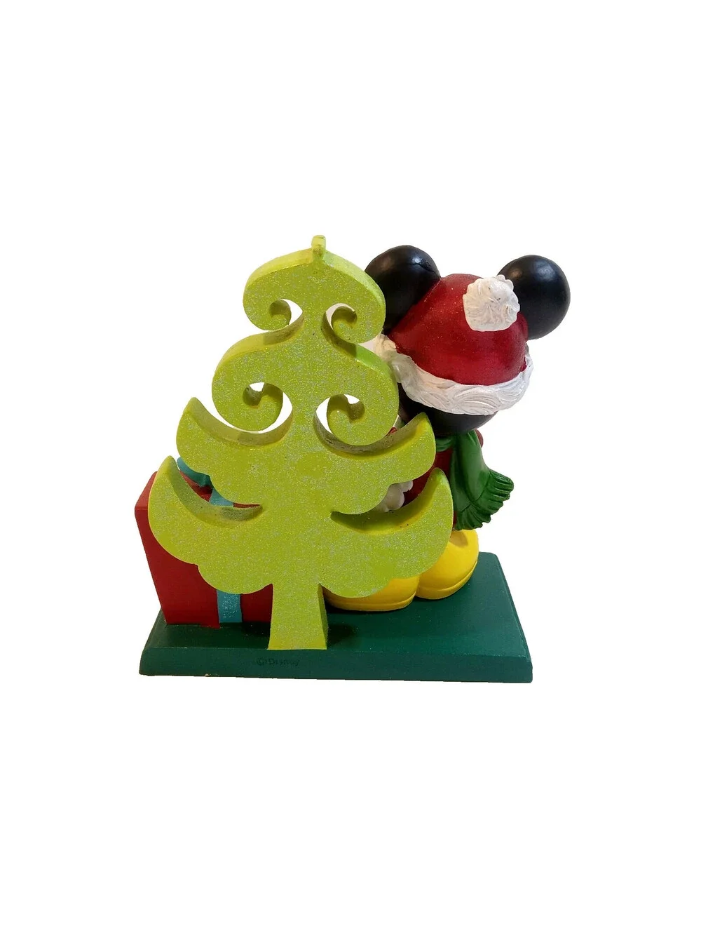 Disney Mickey Mouse 3D Christmas Stocking Hanger Green Whimsical Holiday Vibes
